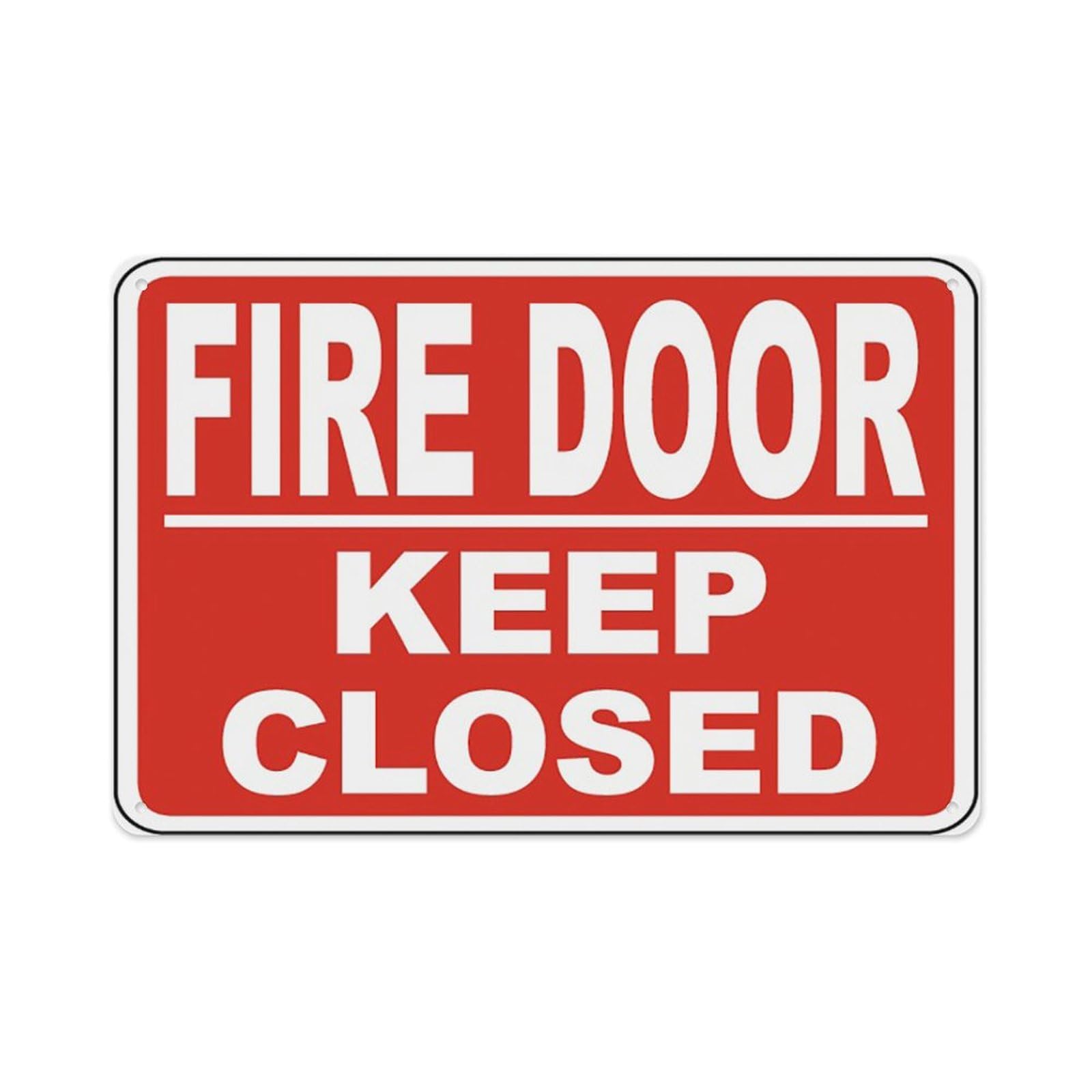 Peiyeety A03 Fire Door Keep Closed Sign Aluminum Tin Warning Signs For Home Outdoor Garden 8X12 Inches