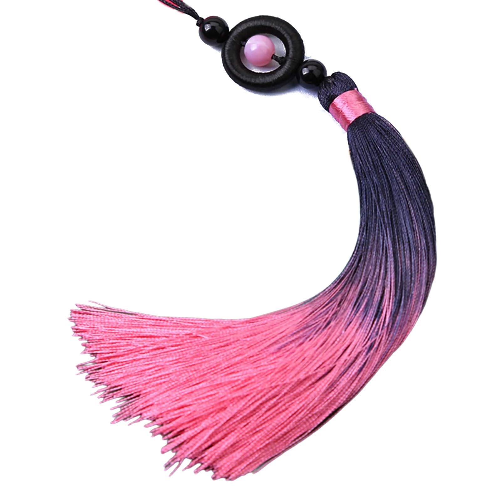 Thoanby Pink Taiji Swords Tassels,Elegant Polyester Taiji Swords Tassels For Martial Arts And Cultural Decoration Decorative Luck Beads Fringe Pendant