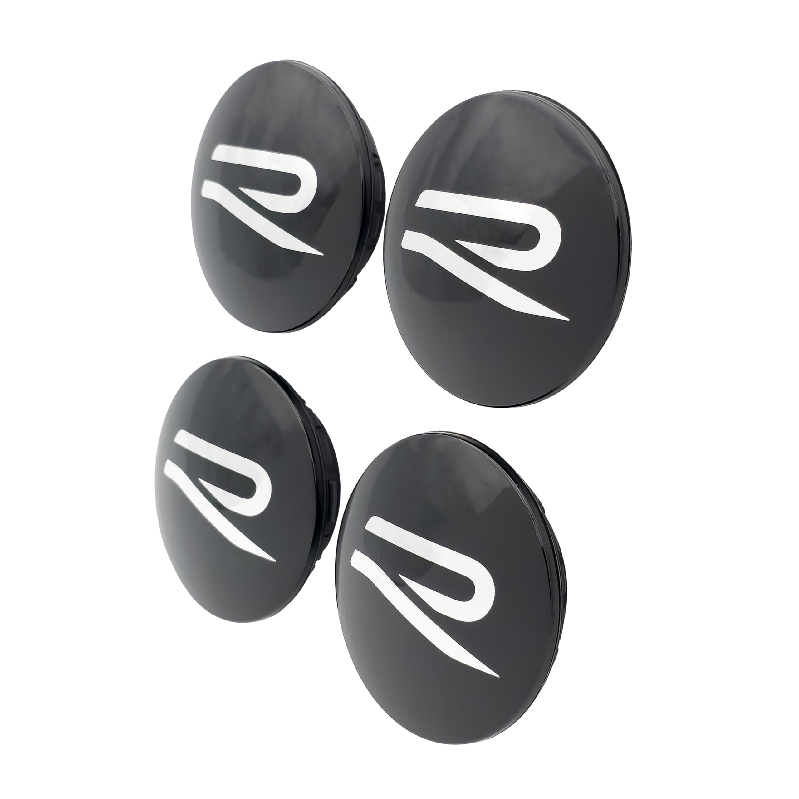 Volkswagen 000071213F Dynamic Hub Caps (Pack of 4) Black Gloss 