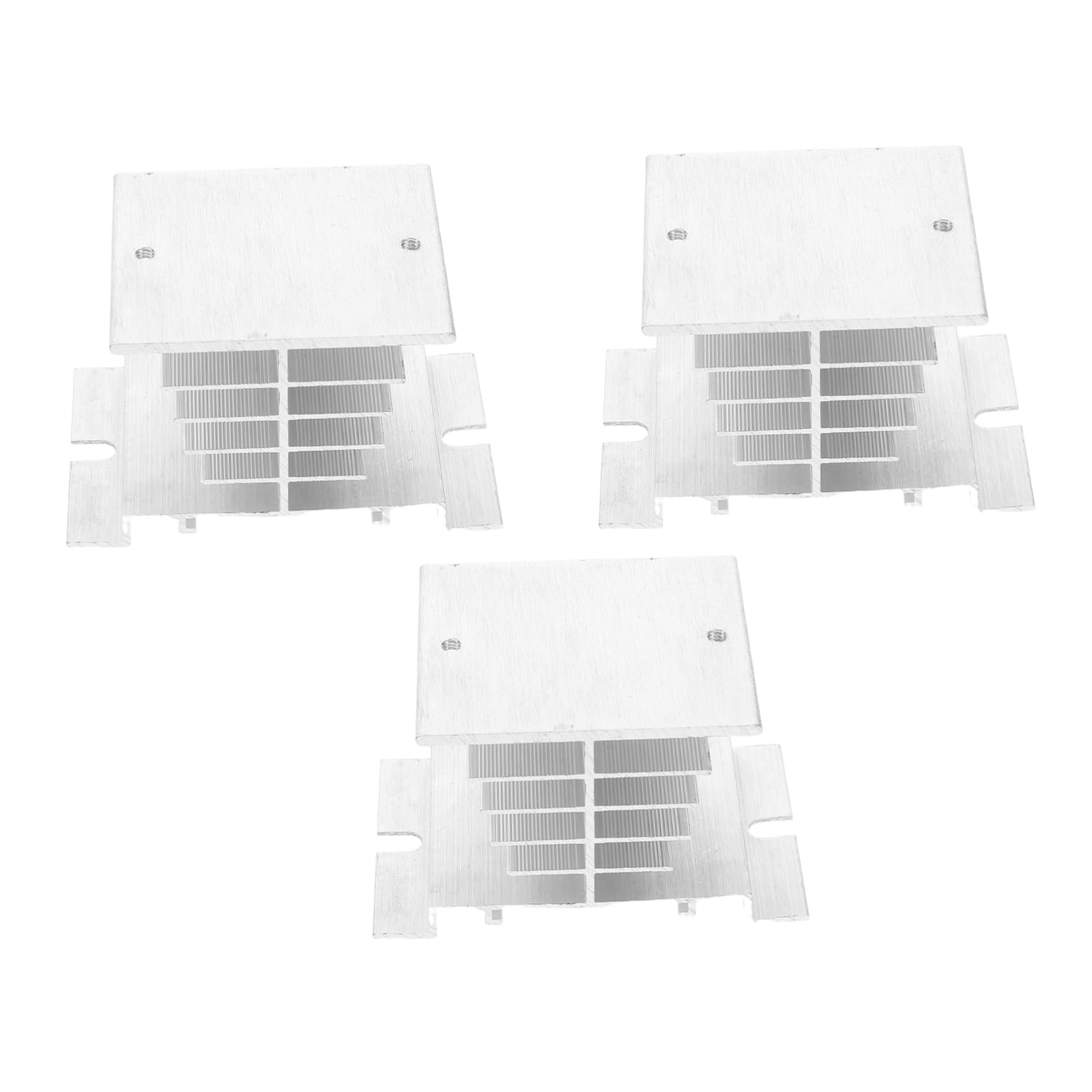 Lurrose 3pcs Solid State Relay Aluminum Heatsink Fin Block Cooling Fin for Rectifier Bridge Heat Sink for DIY Supply