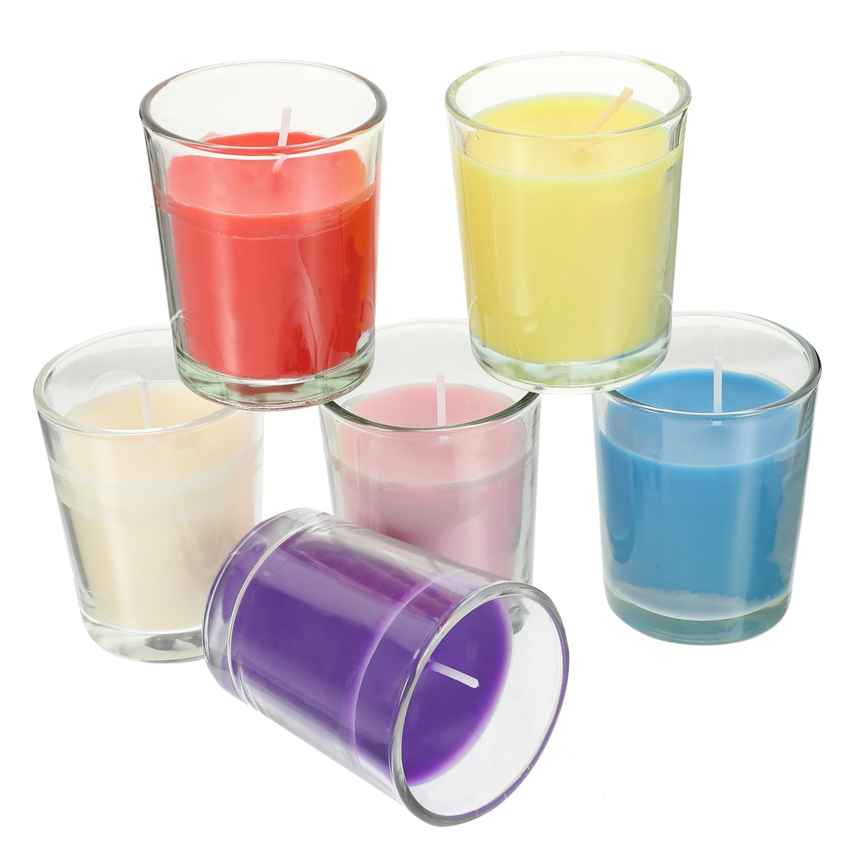 Levemolo 6pcs Soybean Wax Scented Candles Fragrance for Home Decoration Centerpiece for Yoga and Meditation Christmas Tabletop Ornament