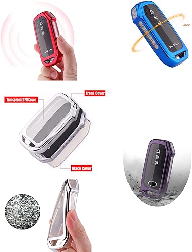 Miniatura 4 de Horande Funda protectora de TPU suave para llavero KIA EV6 K5 Sorento sin llave (morado)