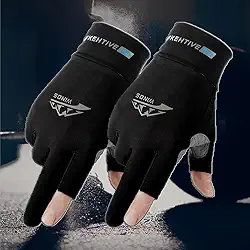 1 par de luvas de proteção UV de dedo inteiro – mulheres e homens, luvas finas para pesca, caminhadas, ciclismo, condução, academia, presentes para mulheres e homens