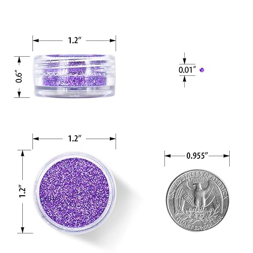 Miniatura 4 de Glitter Wenida - 12 colores holográficos cosméticos láser festival polvo lentejuelas manualidades purpurina para artes, cara, cabello, cuerpo y uñas