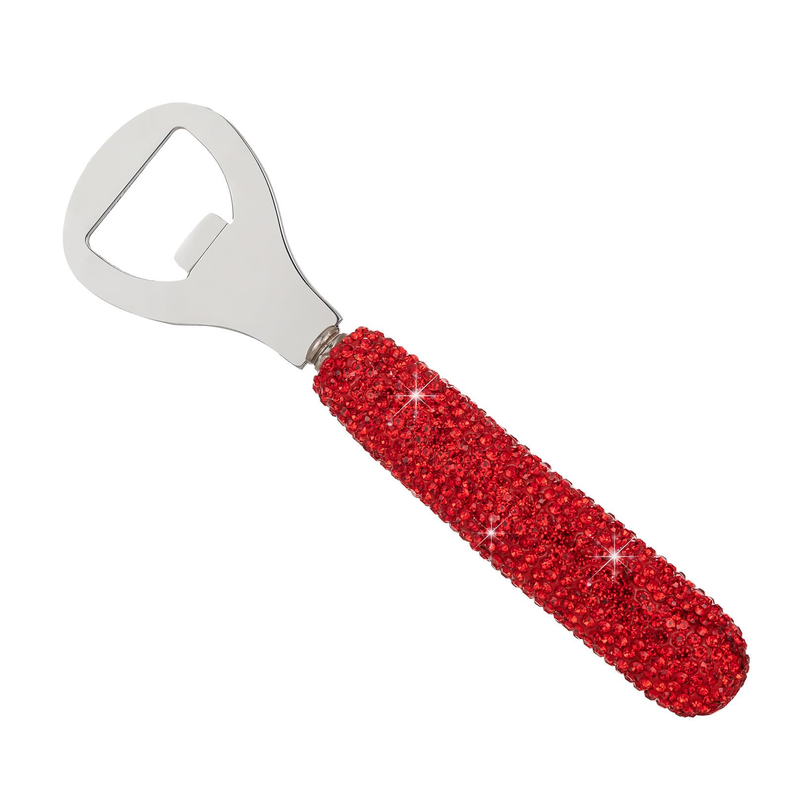 APGLSXY Shimmering Bottle Opener Stainless Steel Base Decoration Crystal Opener with Handle