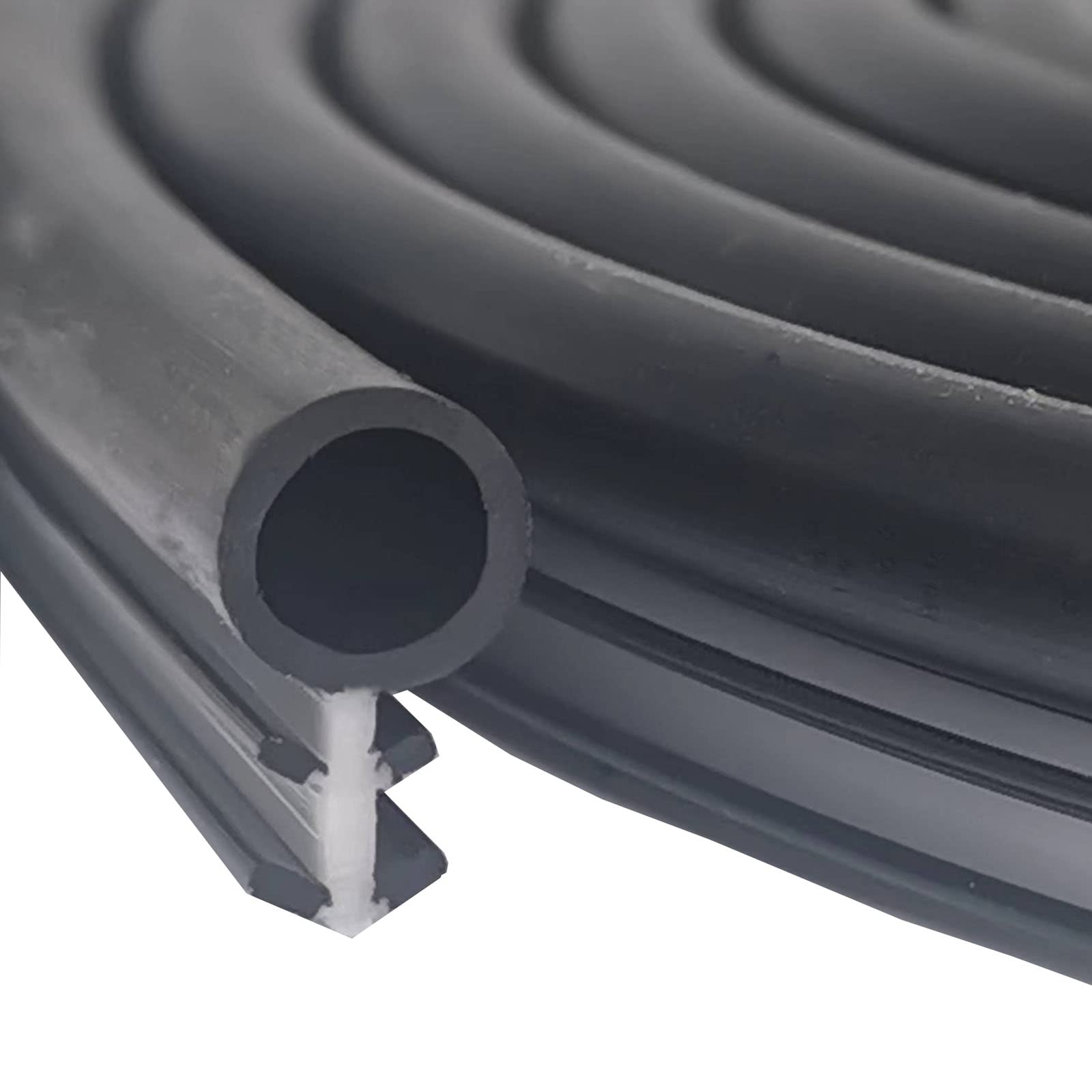 Bubble Kerf Mount Window Weatherstrip Seal 5/16" Bulb, Stiff Kerf Easily Applied to The Slot Length19.68Ft.(Black)