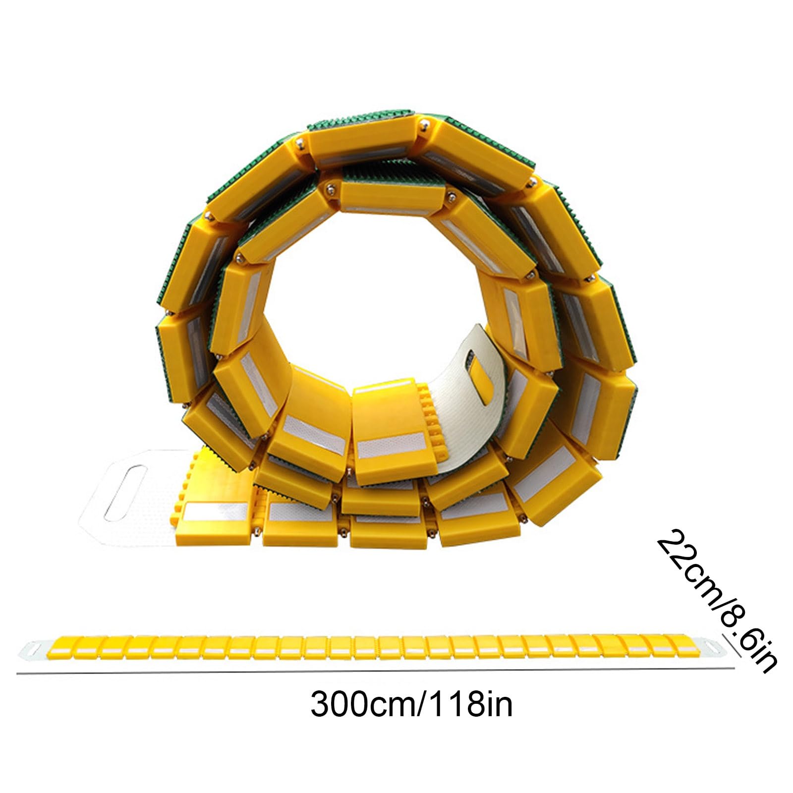 Rampe de vitesse avec feuille réfléchissante, rampe de route portable avec poignées et sac fourre-tout, idéale pour une utilisation dans l'allée et l'entrée communautaire