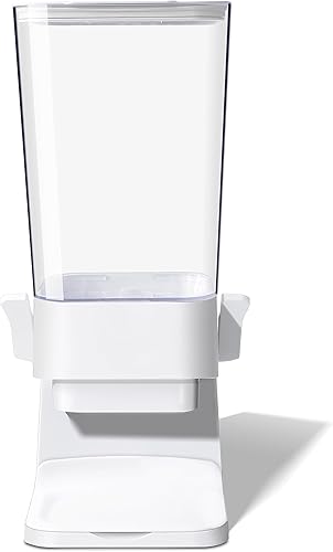 Dispensador de cereales para encimera, recipientes de cereales de 5 litros para despensa, dispensador grande de cereales para alimentos secos, no es