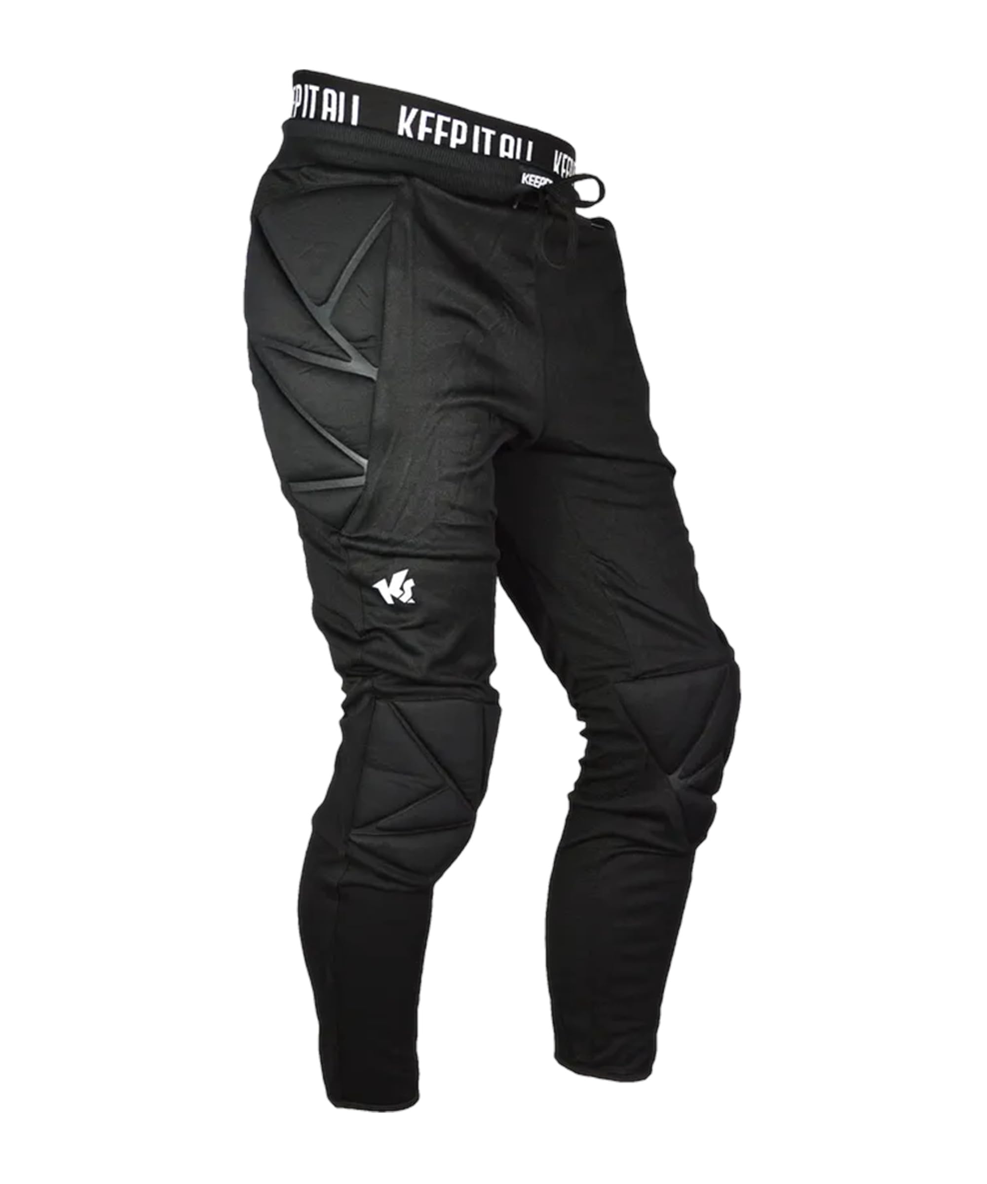 KEEPERsport - gepolsterte Profi Torwarthose - für Erwachsene und Kinder - Torwartkleidung für Training und Spiel - Größe 128-XXL - Farbe schwarz