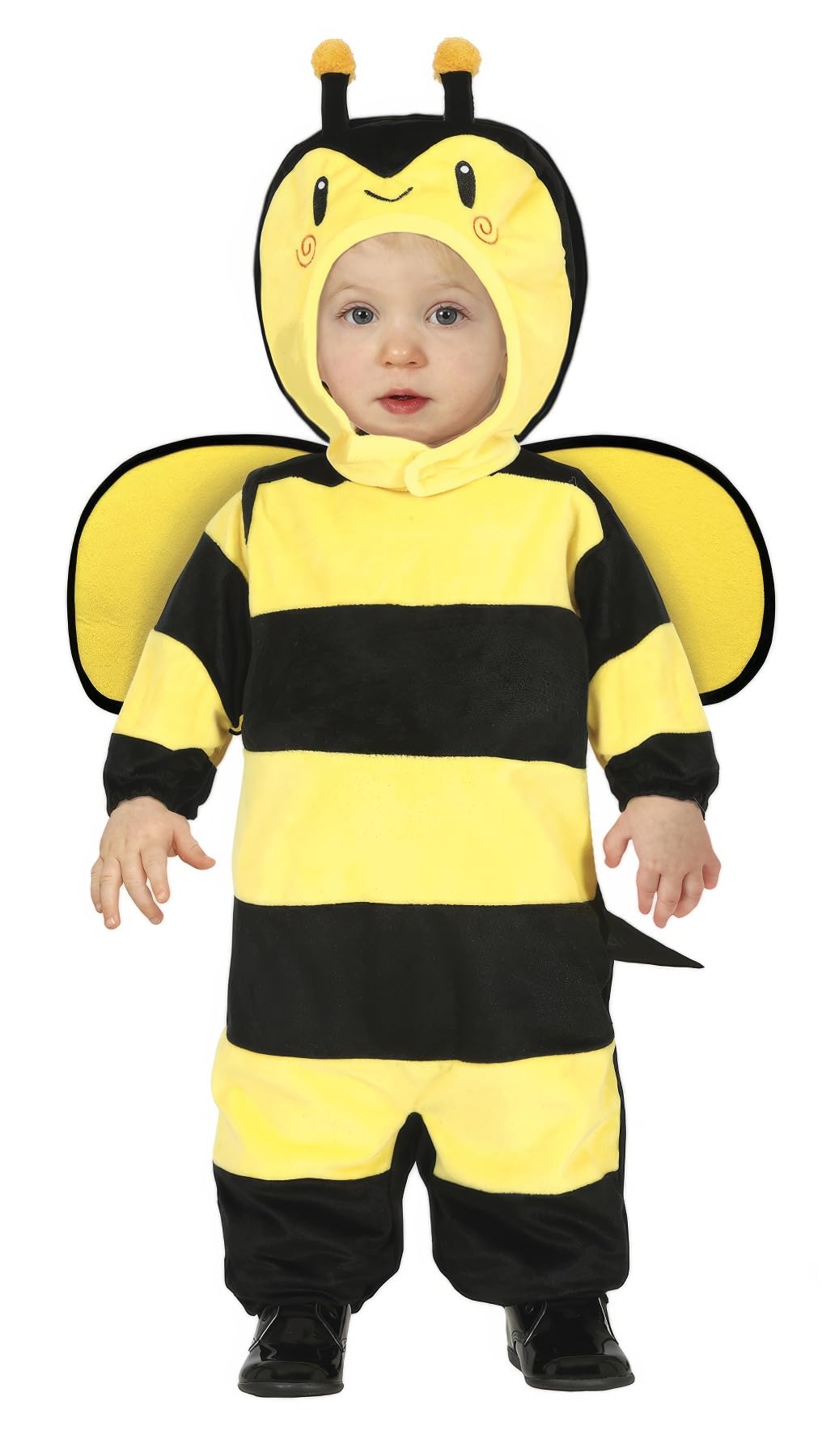 FIESTAS GUIRCA | Baby Bee Fancy Dress Costume (12-18 Months) - Jumpsuit, Hood and Wings - Insect Costumes for Halloween, Carnival and Fancy Dress Parties - Ideal for Unisex Babies - Yellow and Black
