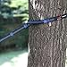 HONEST OUTFITTERS Double Camping Hammock with Hammock Tree Straps,Portable Parachute Nylon Hammock for Backpacking Travel 118L x 78W Inches Grey/Blue