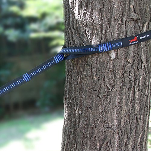 HONEST OUTFITTERS Single & Double Camping Hammock with Hammock Tree Straps,Portable Parachute Nylon Hammock for Backpacking Travel Royal Blue