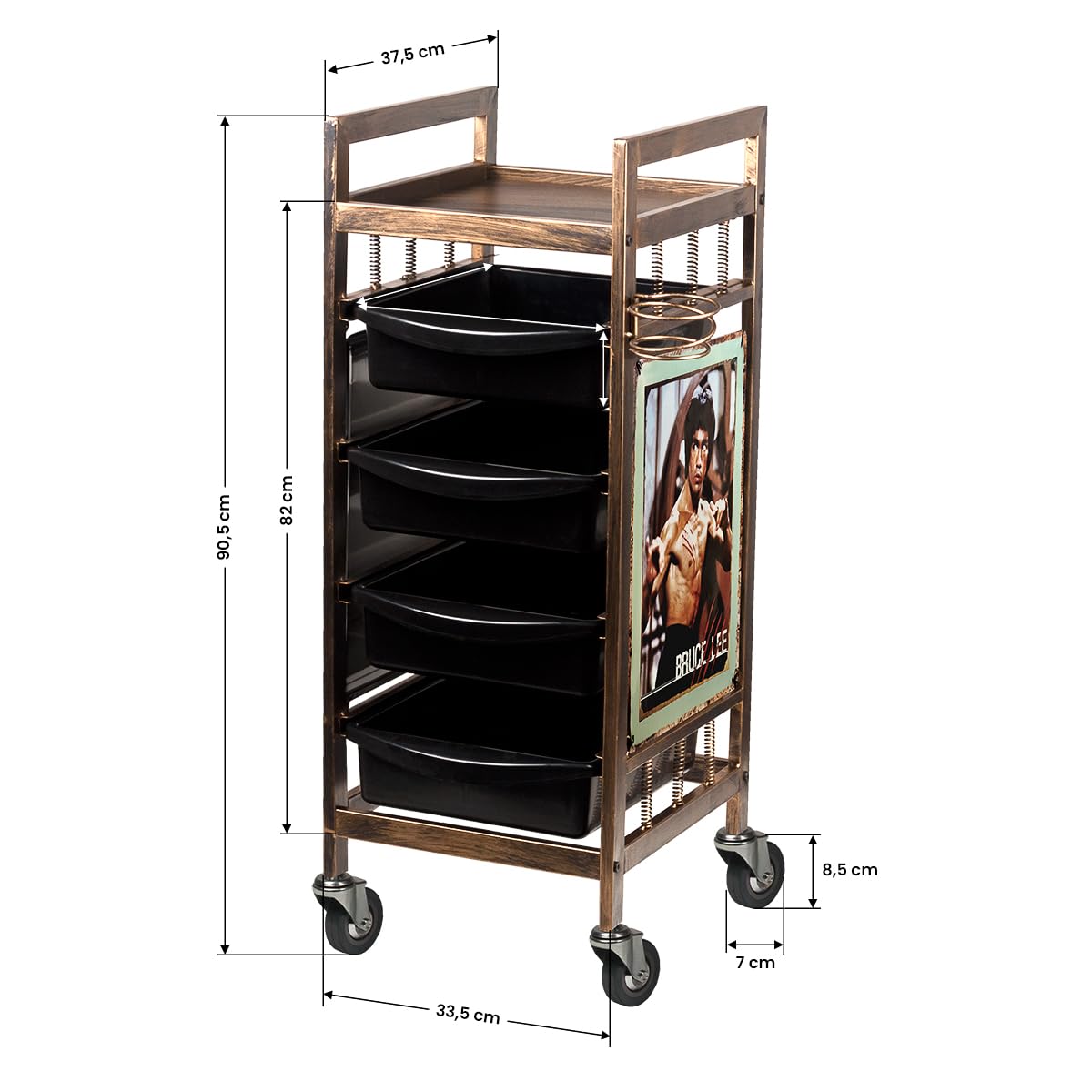 ACTIVESHOP Gabbiano Friseurwagen Rollwagen Trolley Friseurassistant 8-139