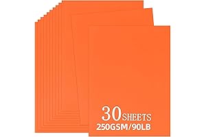 30 Sheets Neon Orange Cardstock Paper, Capture Radiance with Vibrant Expressions