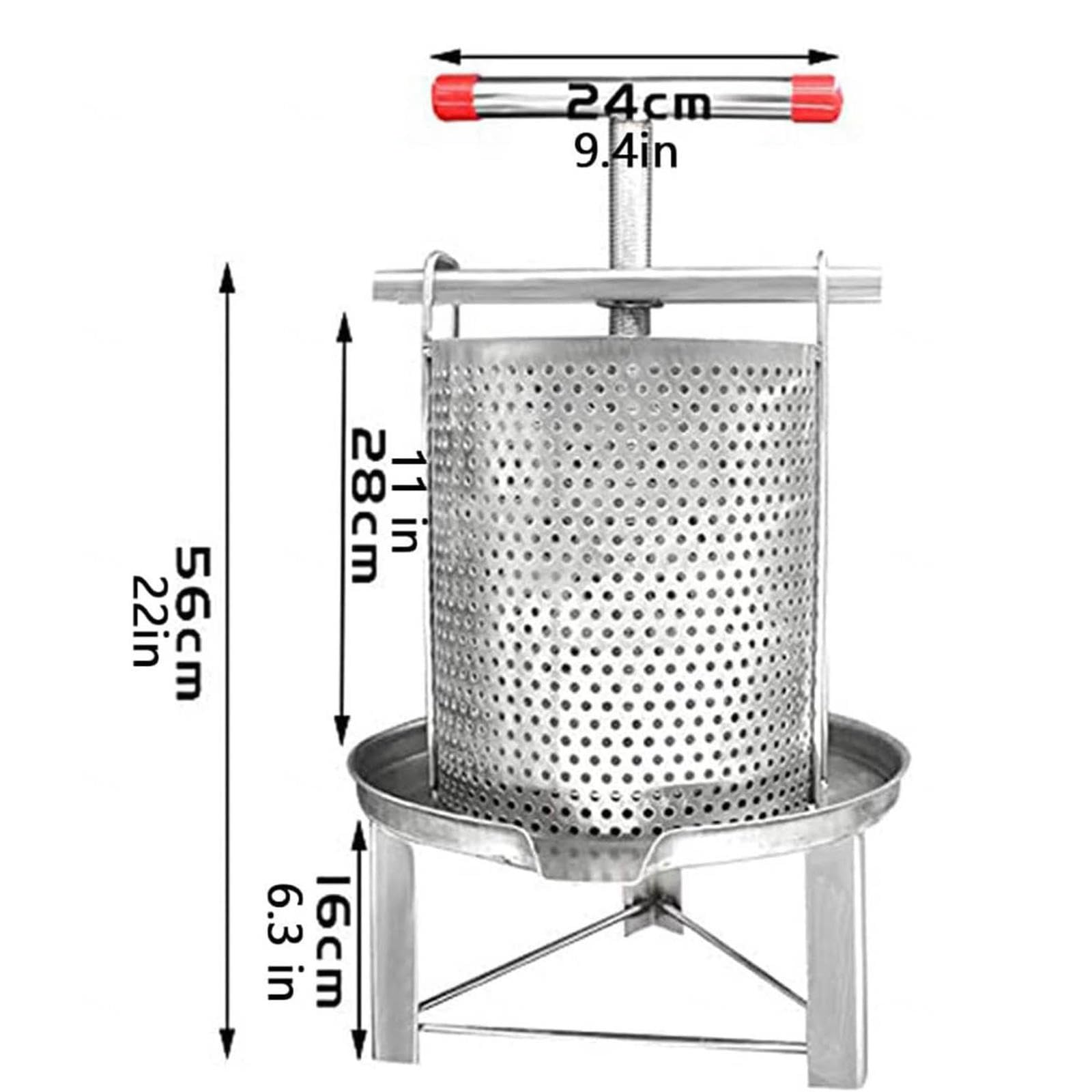 honigschleuder manuell honigpresse extraktor aus edelstahl stainless steel honey wachspresse bienenzucht werkzeug imkereibedarf für die herstellung von wein honig saft pfefferöl oil