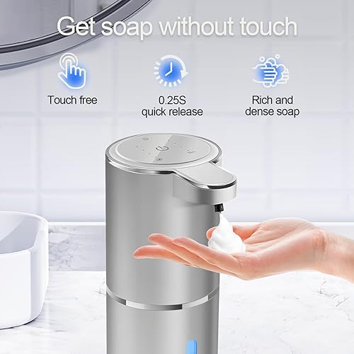 Miniatura 2 de Dispensador automático de jabón espumoso, dispensador de jabón sin contacto, dispensador de jabón sin contacto, dispensador recargable por USB con