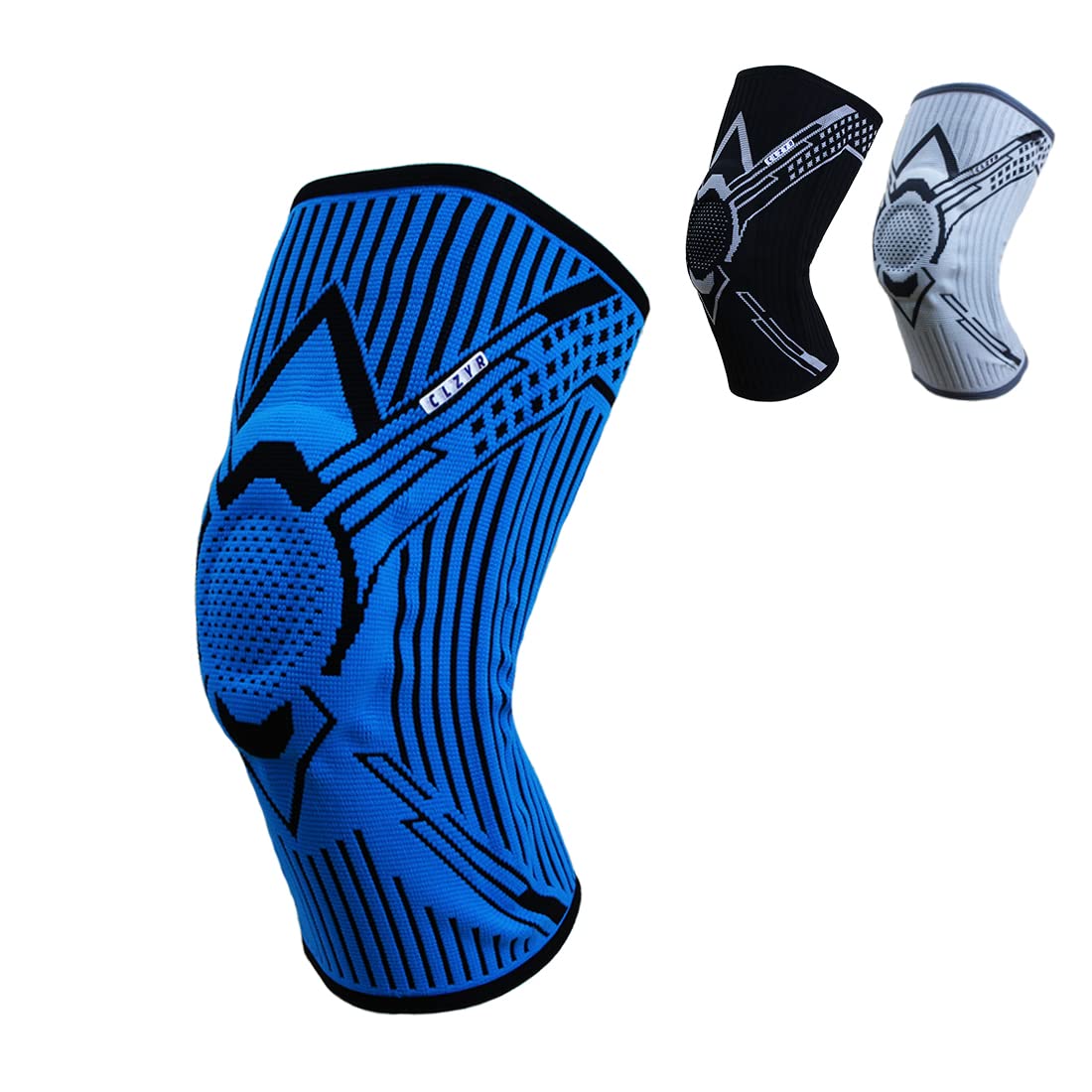 CLZYR Knee Compression Sleeve for Knee Pain with Patella Gel Pad & Side