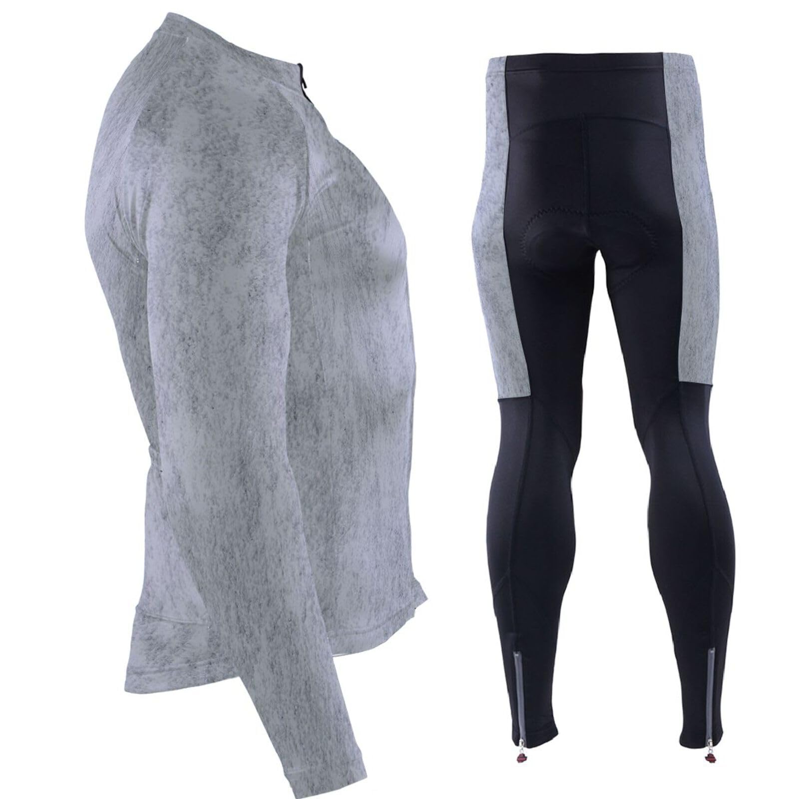 Radtrikot mit Taschen, atmungsaktiv, Ärmel, Fahrradtrikot, Herren, 3D-gepolstert
