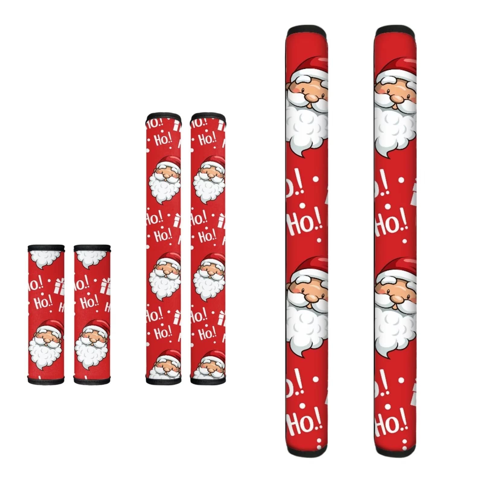 Biyejit Christmas Santa Claus Refrigerator Door Handle Protector Covers Set of 6 Washable for Fridge Oven Microwave Dishwasher Stove Keep Off Smudges Drip Food Stains Xmas Kitchen Decor
