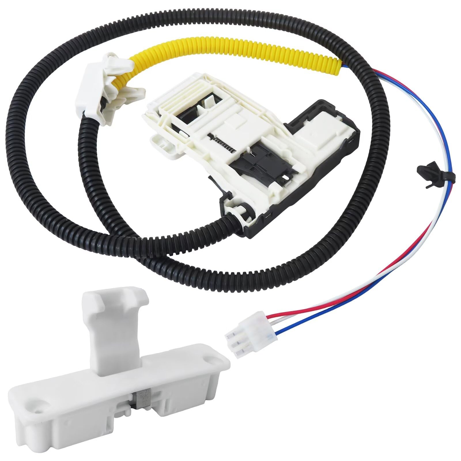 W11307244 W10682535 Cerradura de tapa de arandela y tapa W10837741 compatible con modelos Maytag RTW4519PW0 MVWC565FW3 MVWC565FW2, pestillo de puerta de lavado reemplaza W10838613 W108386613