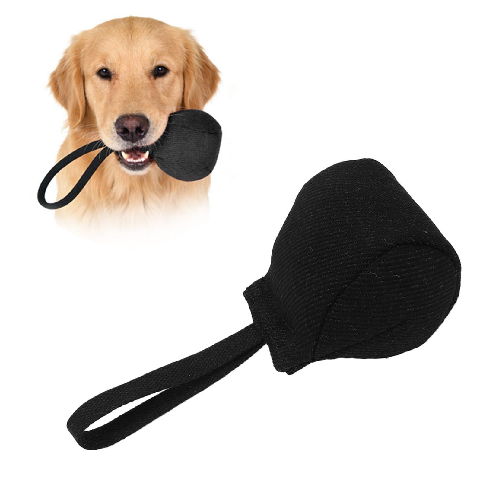 La Almohada Duradera para Adiestramiento de Perros Pequeños y Medianos Promueve La Salud de los Dientes y el Juego Interactivo (Negro)