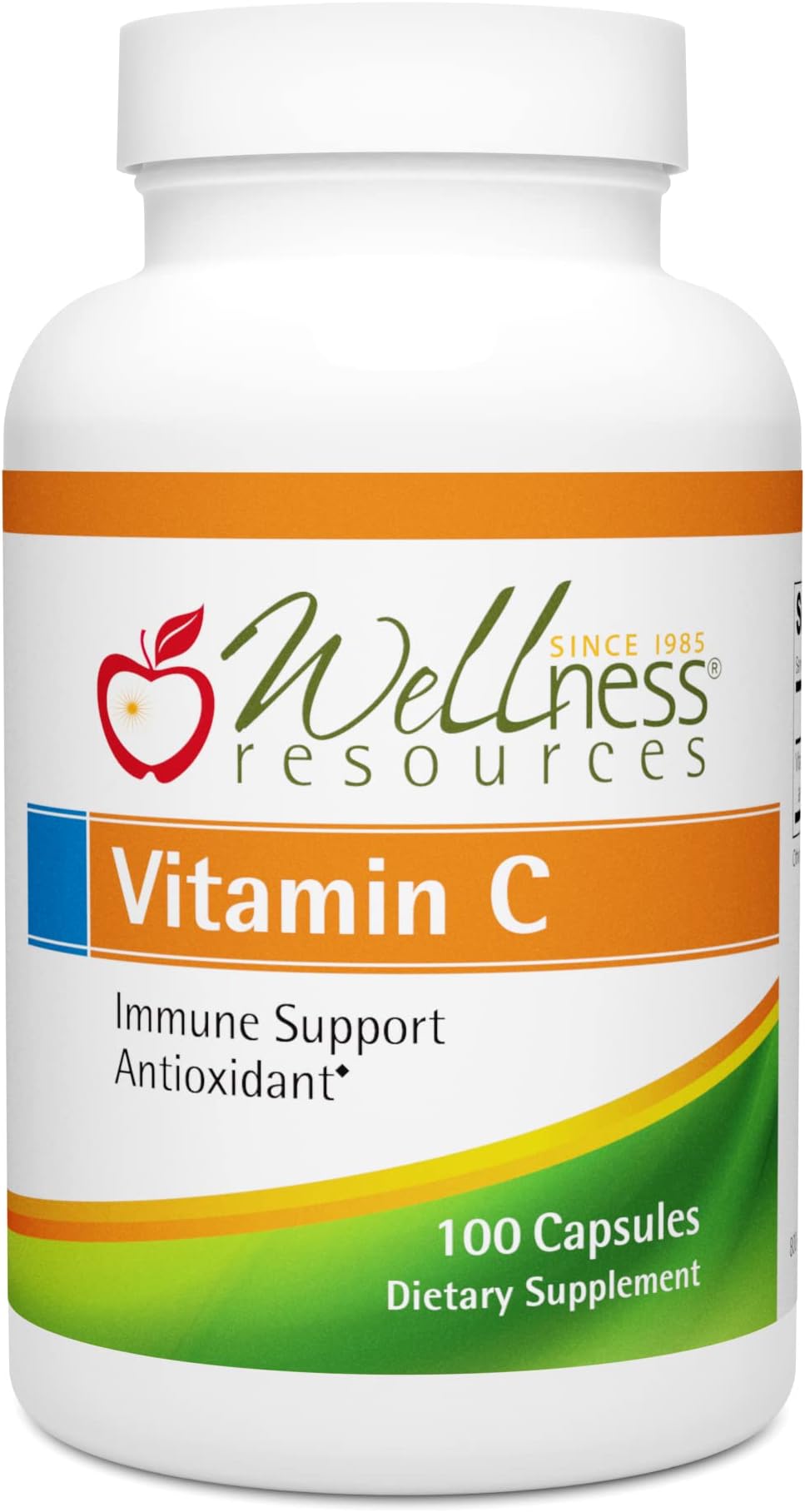 Vitamin C 1000 mg Pure Vitamic C Capsules, Non-GMO (100 Veggie Capsules)
