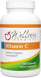 Vitamin C 1000 mg Pure Vitamic C Capsules, Non-GMO (100 Veggie Capsules)