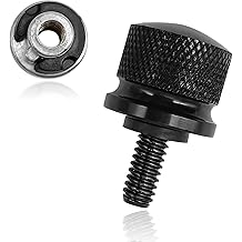 Stainless Motorcycle Seat Bolt Kit, 1/4-20 Thread Fender Seat Nut Kit Compatible with Harley Davidson 1996-2024, Black