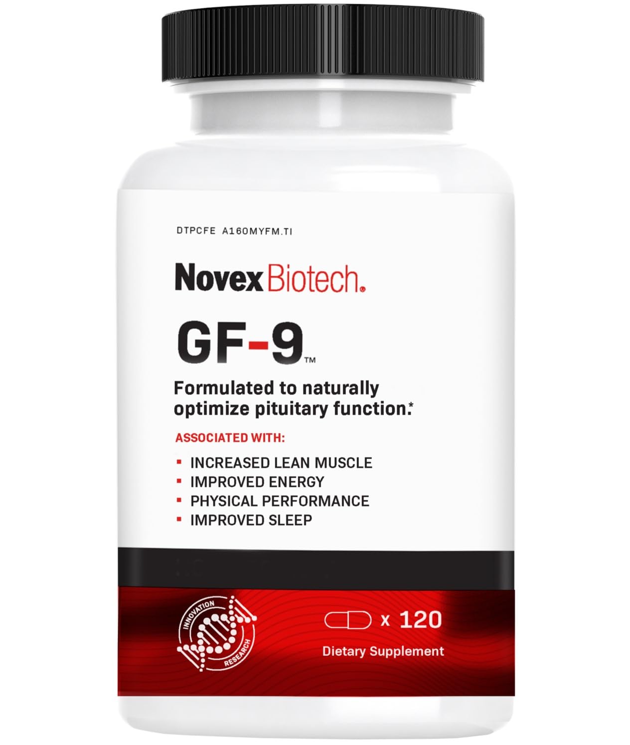 Novex BiotechGF-9 – HGH Boosting Supplement for Men – Workout Complex for Men – Support Energy, Endurance, Sleep, 120 Ct (30-Day Supply)