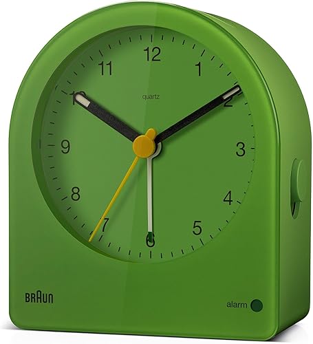 Miniatura 2 de Braun Reloj despertador analógico clásico con repetición y retroiluminación continua, movimiento de cuarzo silencioso, esfera fácil de leer, alarma