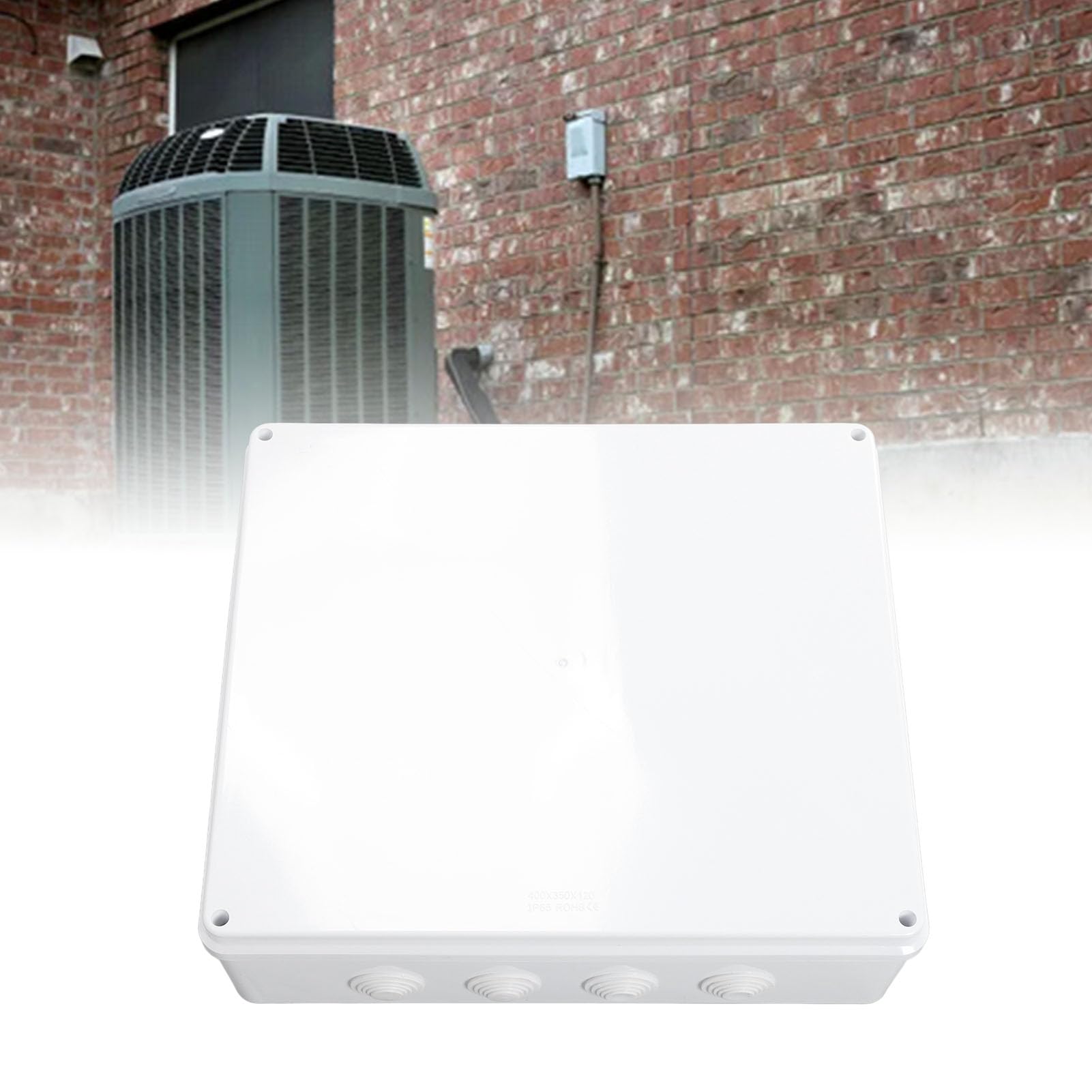 Caja de Conexiones Eléctricas Impermeable, Caja de Proyecto Eléctrico Preperforada para Interiores y Exteriores, 400x350x120mm