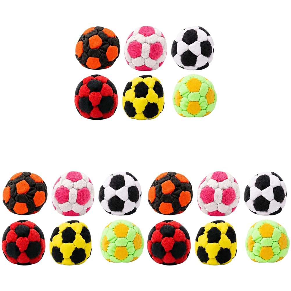Pelotas de Fútbol de Felpa Portátil Set 6 Juguetes Clipser para Niños Mejorar la Coordinación Mano Ojo Juegos al Aire Libre