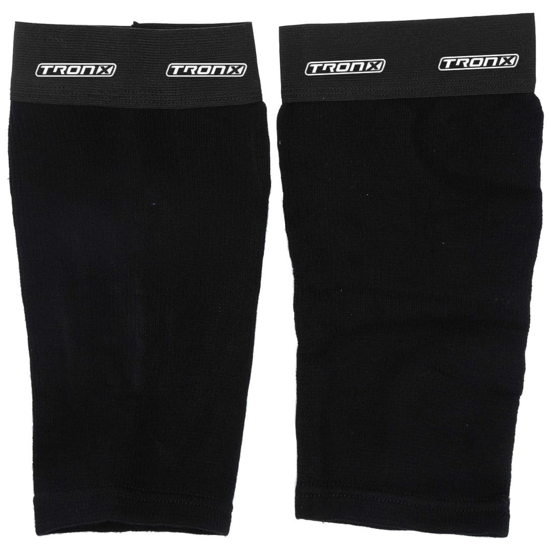 TronX Ice Hockey Shin Guard Tight Sleeves - Senior Adult and Junior - Saves on Shin Guard Tape