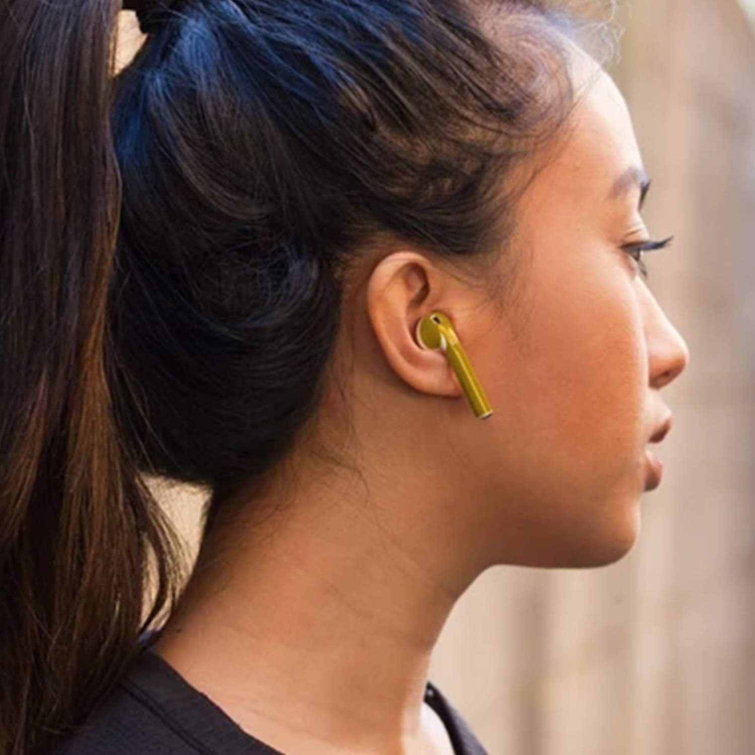 AirPod Skins Protective Wraps - Stylish Covers for Protection & Customization, Compatible with Apple AirPods (Gold)