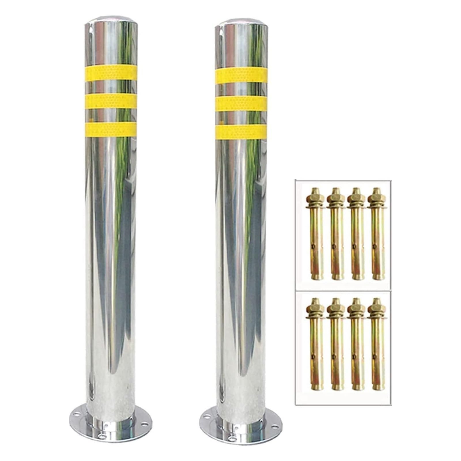 HCZKIUJY Parking Barrier Stainless Steel Security Bollards for Driveway, Anti-Collision Columns