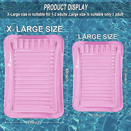 Inflatable Pool Floats Boat For Adults, Blow Up Tanning Pool Raft Tub With Inflatable Pillow For Family Outdoor, Garden, Backyard Summer Water Party (Pink) #TOP1