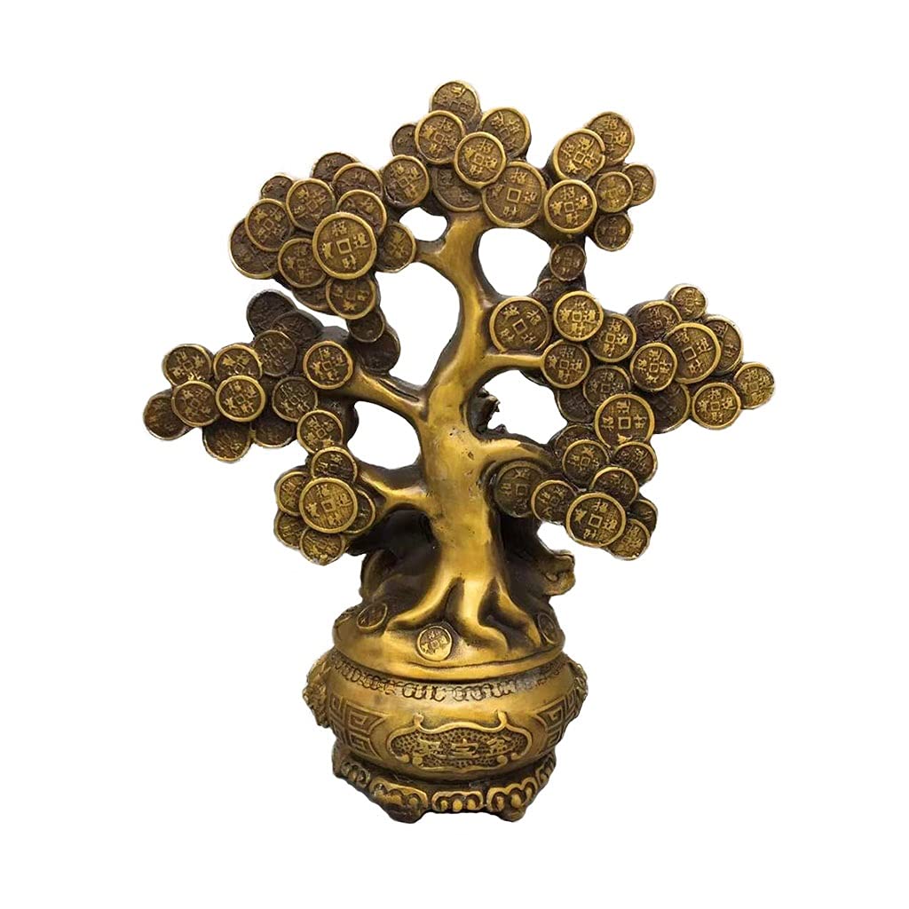 Arbre à Argent en Cristal, Arbre Porte-Bonheur en cuivre Pur, Arbre Porte-Bonheur en Cristal, décoration d'intérieur, Arbre Porte-Bonheur en Cristal, Arbre Cadeau, bonsaï,B