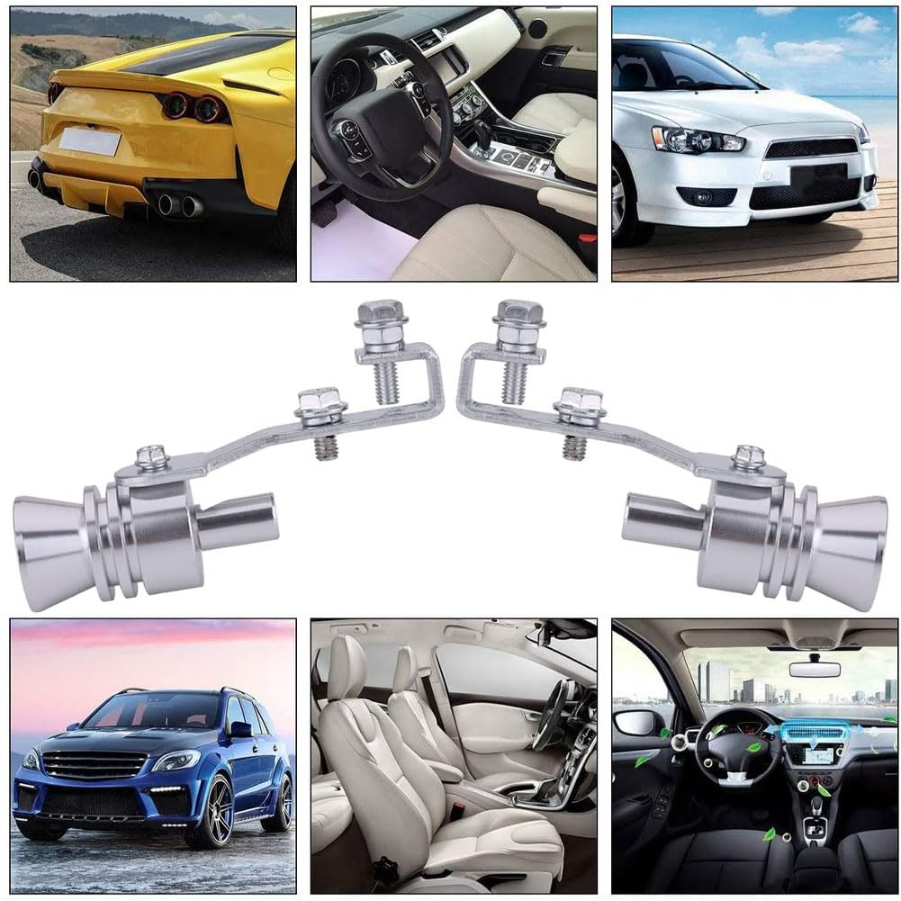 Turbo Sound Pfeife Für Auspuff - 2 Stück Turbo Sound Simulator Silber