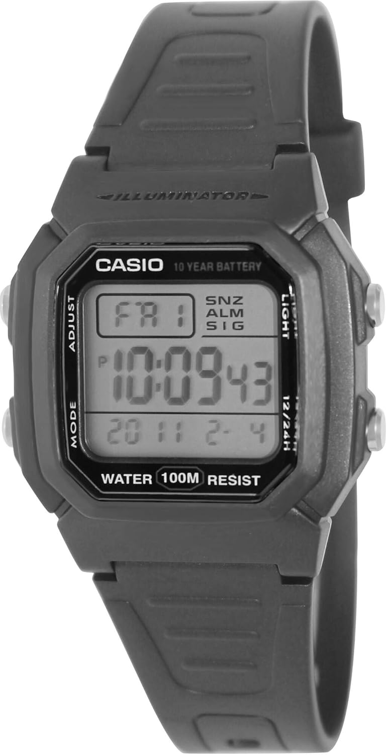 Casio Men's Core W800H1AV Grey Resin Quartz Sport Watch Amazon.ca