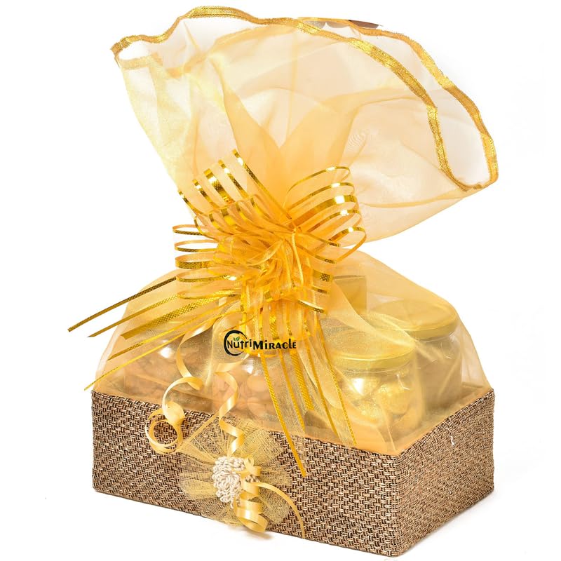 Image of NUTRI MIRACLE Dry Fruits Christmas Gift Pack | Gift Box for Clients Guests and Relatives | Festive Gifting Option for Celebrations