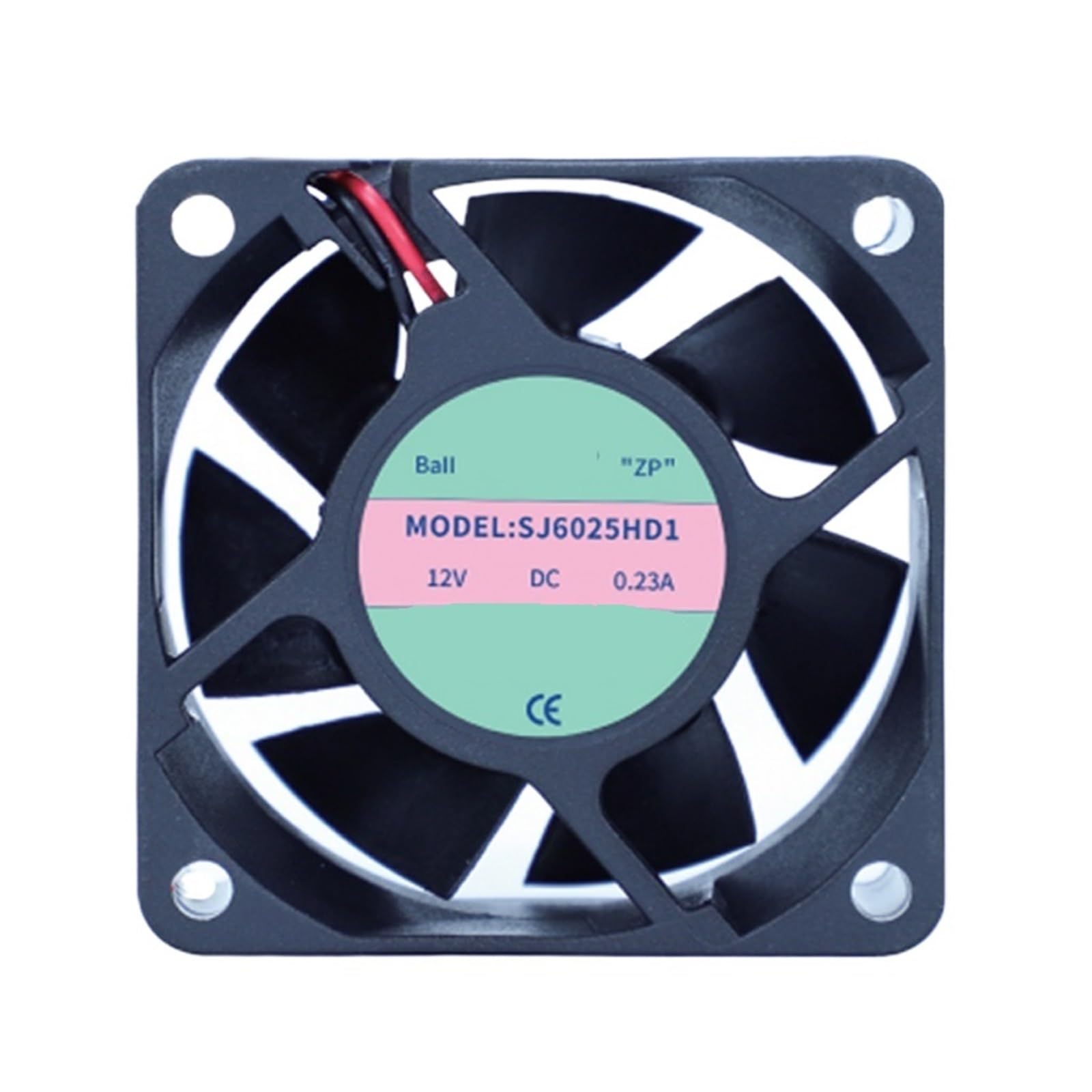 LZIKKGKI 6cm Fan SJ6025HD2 6025 60x60x25mm 0.13A 12V/24V SJ6025HD1 DC Cooling Fan(SJ6025HD1)
