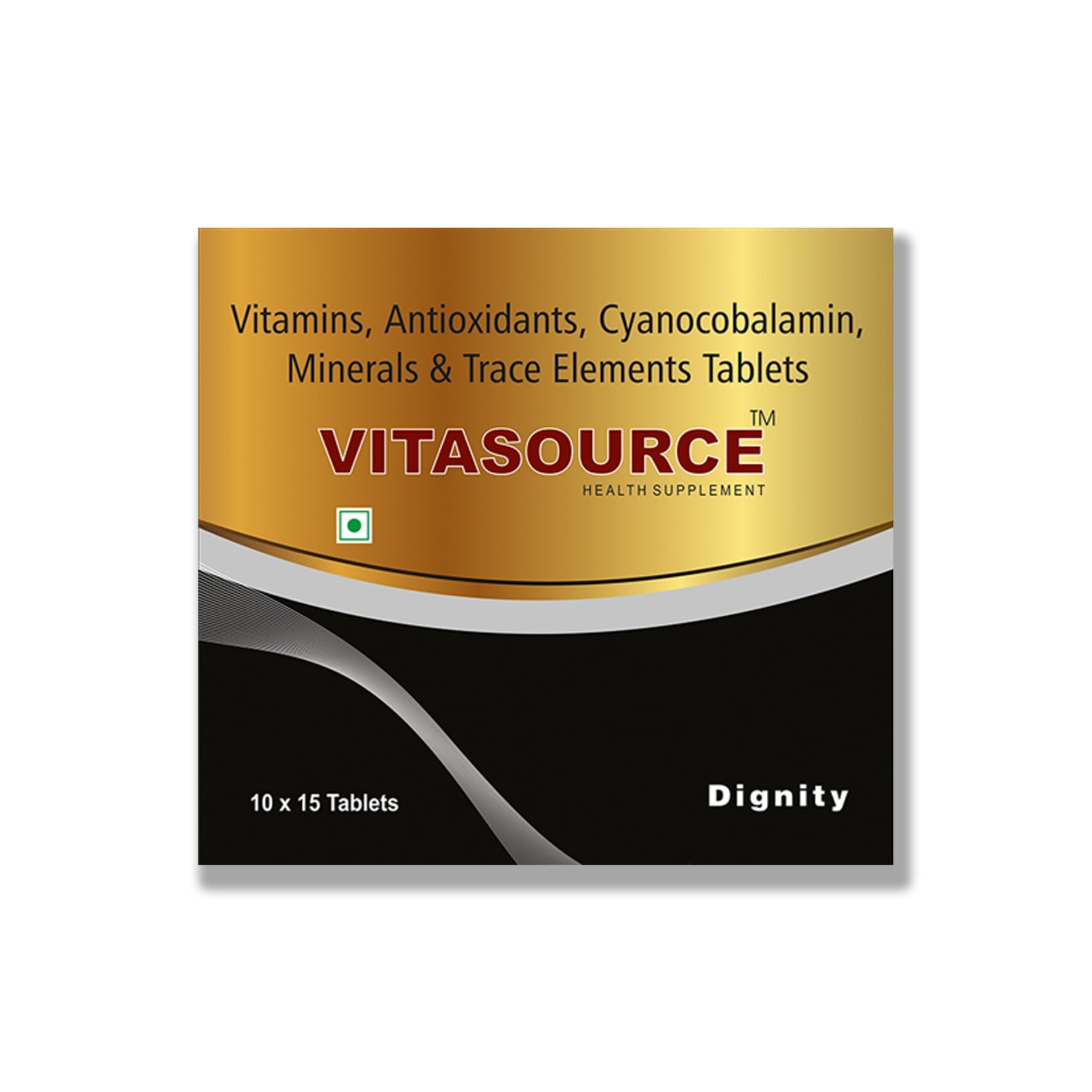 Vitasource Vitamins, Minerals, Antioxidants & Cyanocobalamin Tablets | Health Supplement for Immunity, Energy, Bone Strength & Overall Wellness | Multivitamin with Trace Elements | 10x15 Tablets-image-38