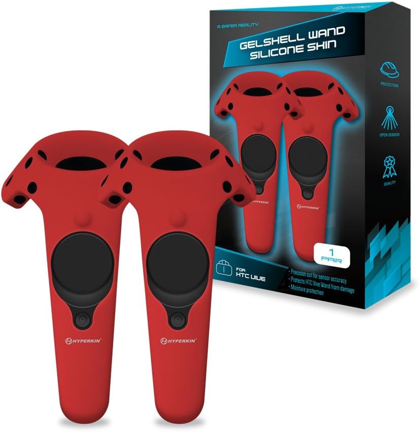 Hyperkin GelShell Controller Silicone Skin for HTC Vive Pro/HTC Vive (Red) (2-Pack)