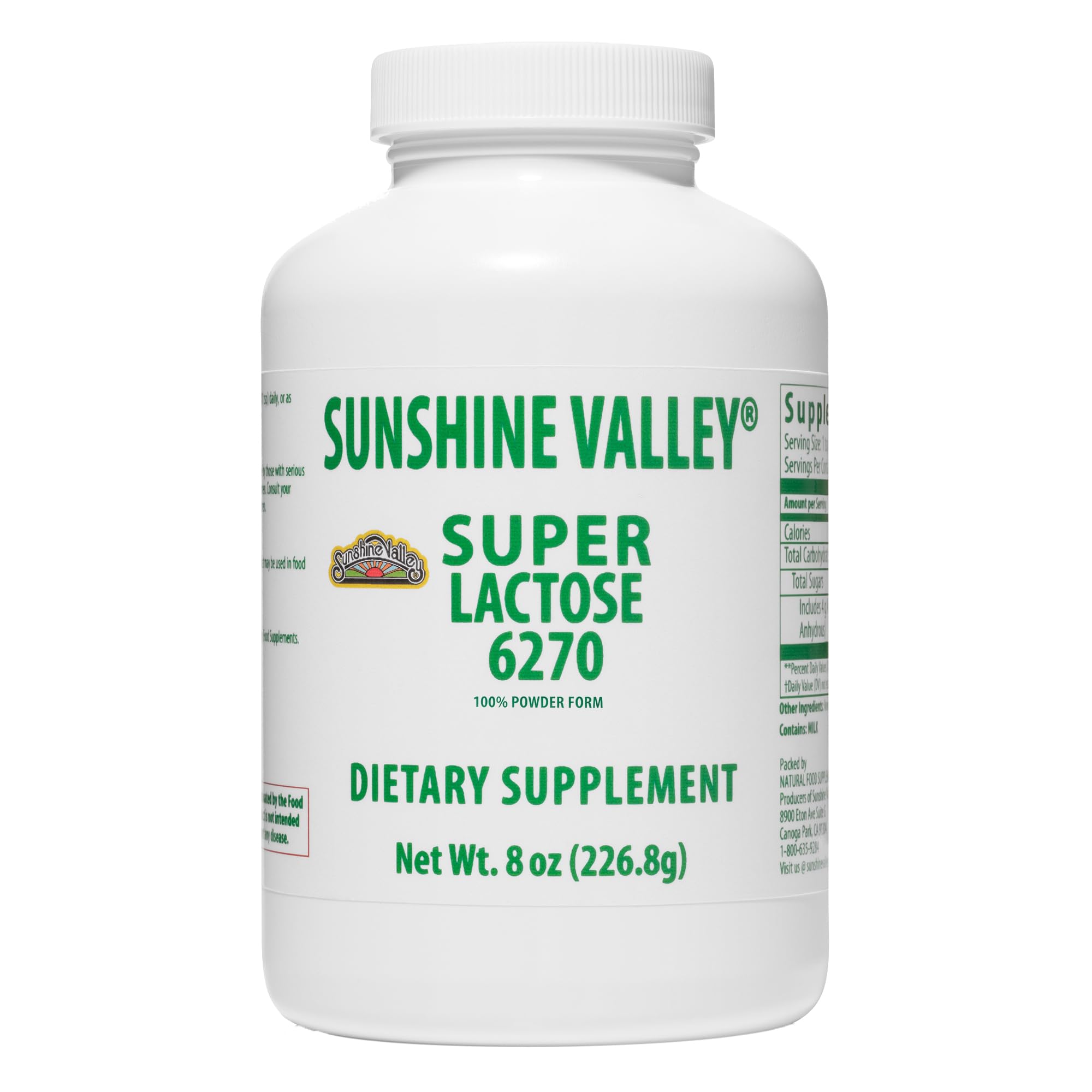 Super Lactose Powder Sugar—Natural Food Stabilizer—Lactose Homebrew in Beer Making—Low Carb Sugar Replacement—Healthy Sweeteners Cooking/Baking, Sugar Powder Filler 8 Ounce