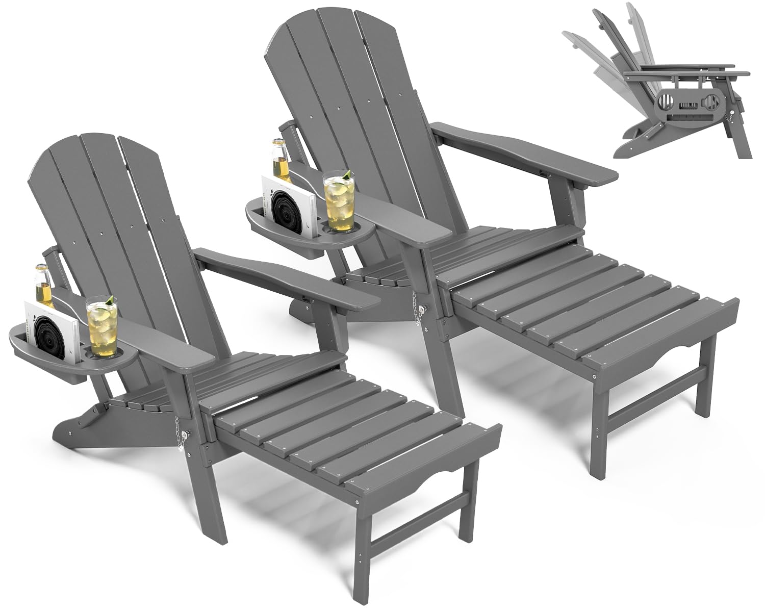 NAVINE Adjustable Adirondack Chair Set of 2