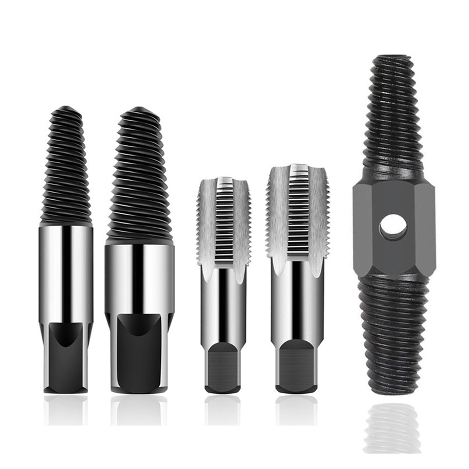 SBTRKT Double Head Tap Faucet Valve Screw Extractor Set Pipe Remover Tools Damaged Wire Water Pipe Bolt Broken Screw Removal Tool (Color : 6In 2pcs)