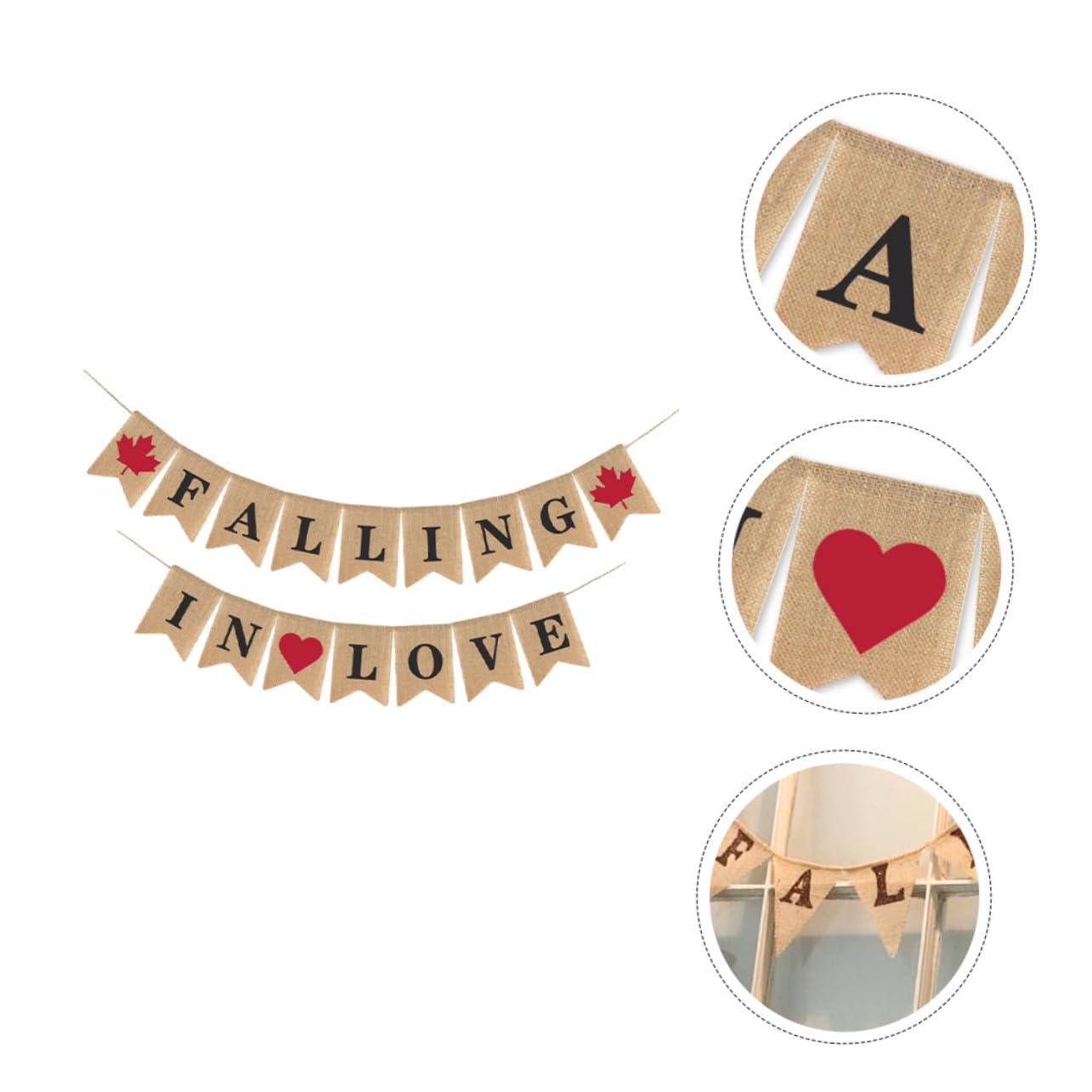 jojofuny 3 Piezas Decoración De La Boda Pancarta Guirnalda De Otoño Decoración De La Boda De Otoño Pancarta De Corazón Cayendo En Decoraciones De Amor Pancarta De Despedida De Soltera Tela