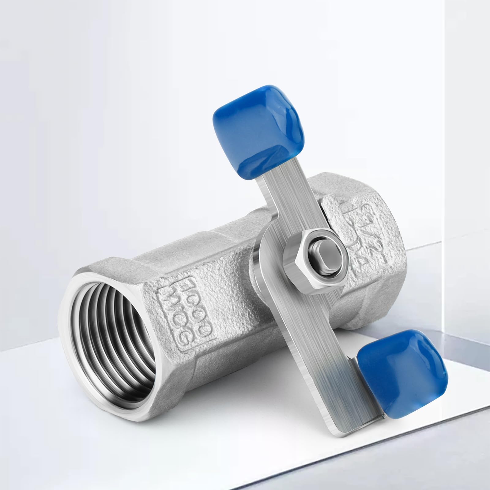 2 PCS 1/2" BSP Female Mini-Ball Valve Shut-Off Switch, 304 stainless steel fittings for water, air and industrial use
