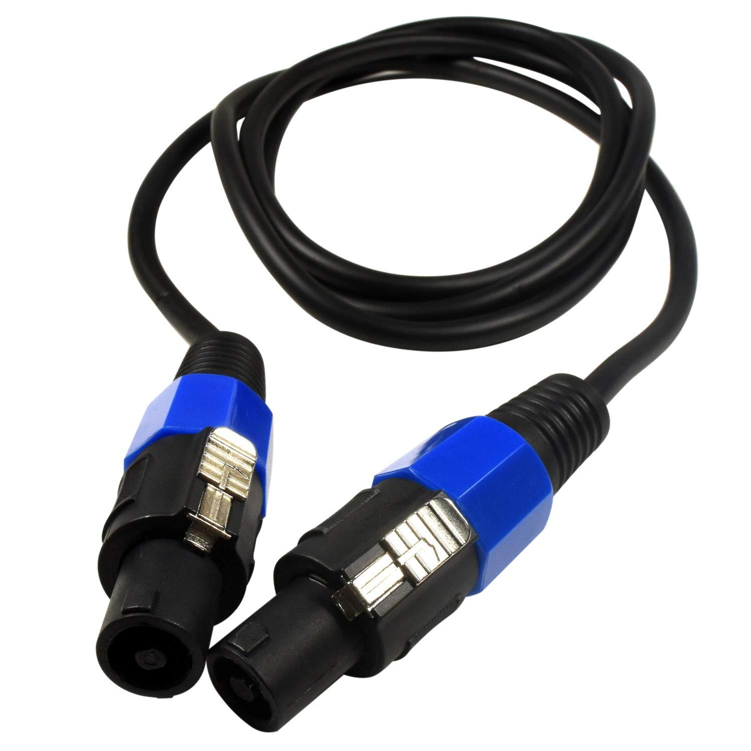 HQRP 6ft Speakon to 1/4-inch (6.35mm) TS Cable and 6ft Speakon to Speakon (M/M) Cable for Amplifiers, Speakers