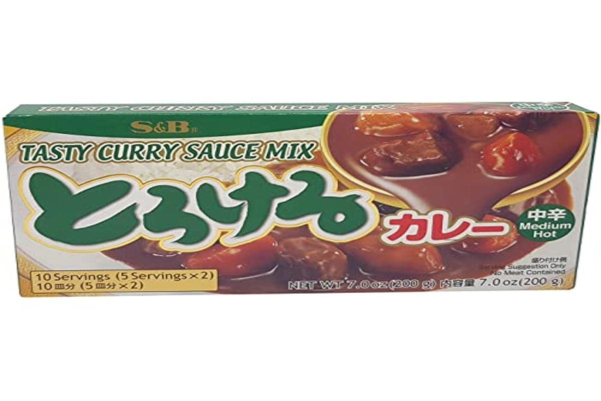 S&B Tasty Curry Sauce Mix, Medium Hot, 7.0 oz